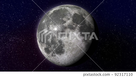 Image of moon in black space Image of moon in black space 92317110