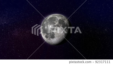 Image of moon in black space Image of moon in black space 92317111