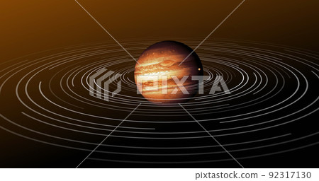 Image of brown planet in brown space Image of brown planet in brown space 92317130