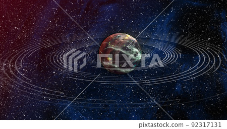 Image of brown planet in space Image of brown planet in space 92317131