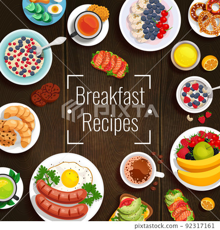 Breakfast Recipes Vector Illustration Breakfast Recipes Vector Illustration 92317161