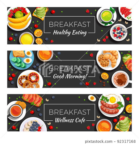 Breakfast Horizontal Banners Breakfast Horizontal Banners 92317168