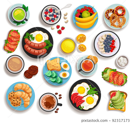 Breakfast Isolated Set Breakfast Isolated Set 92317173