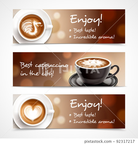 Coffee Advertising Horizontal Banners Coffee Advertising Horizontal Banners 92317217