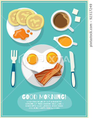 Breakfast icon poster Breakfast icon poster 92317249