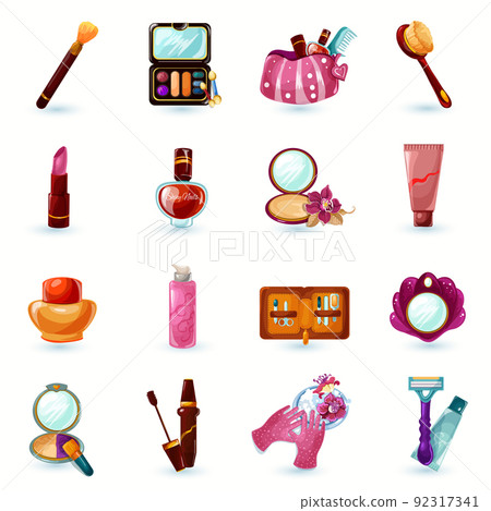 Cosmetics Icons Set 92317341