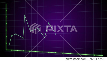 Image of financial graph over violet background - Stock Illustration ...