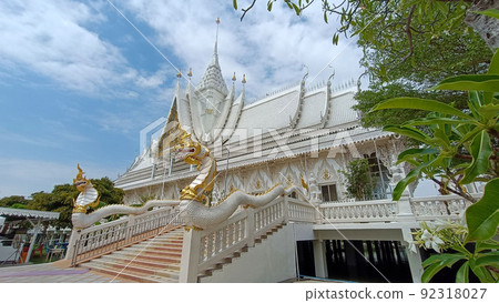 The white ordination hall has a serpent 92318027