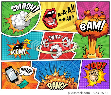 Comic bright composition Comic bright composition 92319782