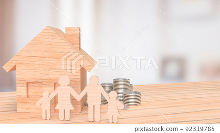 The wood home and family plate for property or business concept 3d rendering The wood home and family plate for property or business concept 3d rendering 92319785