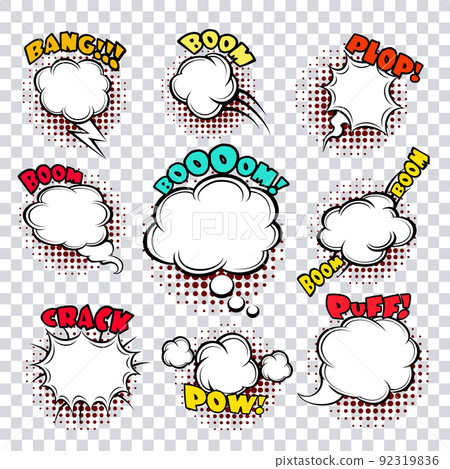 Comic speech bubbles Comic speech bubbles 92319836