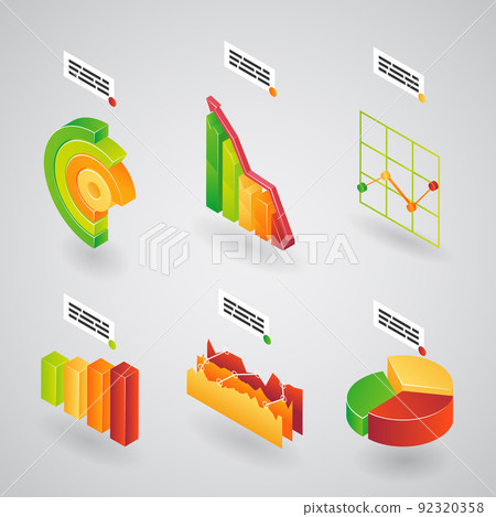 analytical charts for infographics - Stock Illustration [92320358] - PIXTA