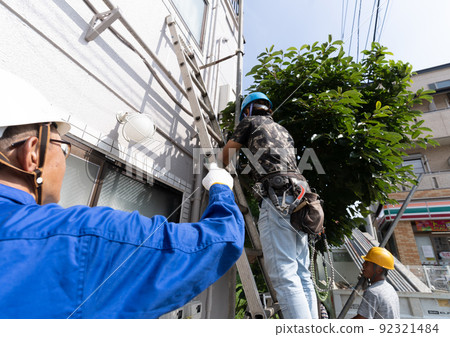 Residential scaffolding temporary work, exterior wall construction, demolition, general purpose 92321484