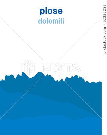 Plose plose dolomites italia italia - Stock Illustration [92322252] - PIXTA
