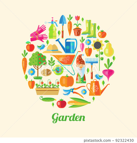 Garden Colored Poster 92322430