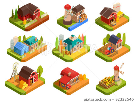 Farm Isometric Set Farm Isometric Set 92322540