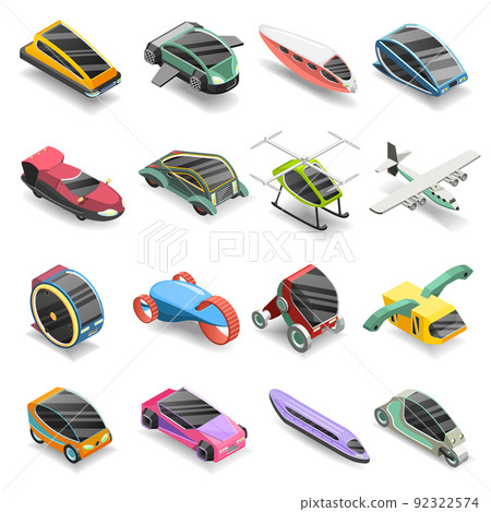 Future Transport Isometric Icons Set Future Transport Isometric Icons Set 92322574