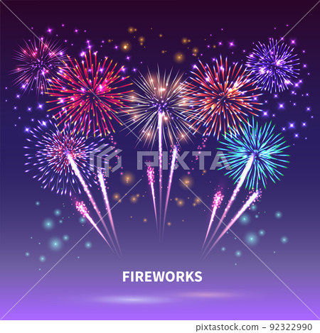 Fireworks Show Background Composition Fireworks Show Background Composition 92322990