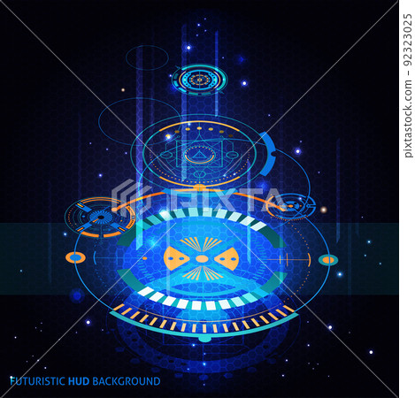 Futuristic HUD Background 92323025