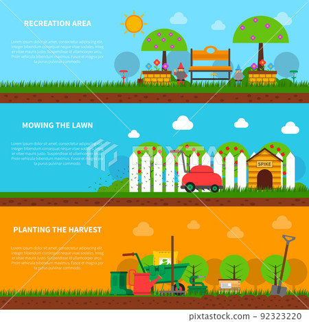 Gardening banner set 92323220