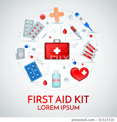 First Aid Realistic Composition First Aid Realistic Composition 92323316