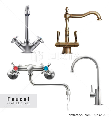 Realistic Faucet Designs Set 92323500