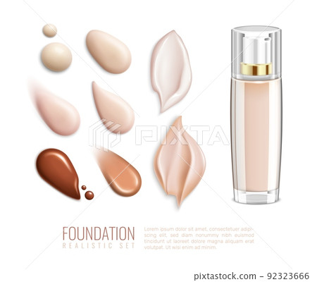 Foundation Realistic Smears Icon Set Foundation Realistic Smears Icon Set 92323666
