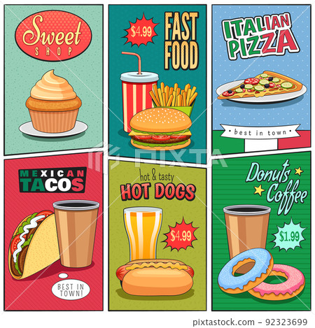 Comic Fast Food Mini Posters Collection Comic Fast Food Mini Posters Collection 92323699