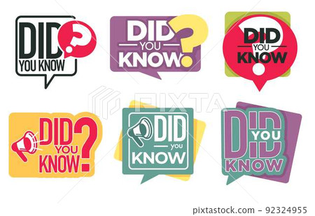 Question or interesting fact did you know isolated icon vector information 92324955