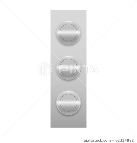 metallic buttons set isolated on white background 92324958