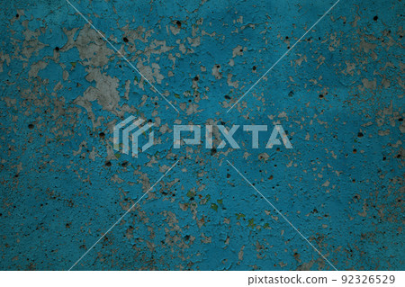 Background of old concrete wall with deteriorated blue paint b-1-2 Dark turquoise Background of old concrete wall with deteriorated blue paint b-1-2 Dark turquoise 92326529