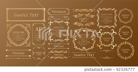 Fashionable frame. Design template. A set of gorgeous foreheads. 92326777