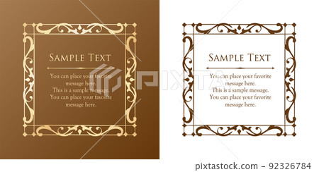 Fashionable frame. Design template. A set of gorgeous foreheads. Fashionable frame. Design template. A set of gorgeous foreheads. 92326784