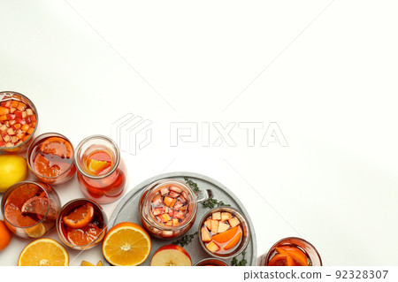 Concept of drink with Sangria, space for text Concept of drink with Sangria, space for text 92328307