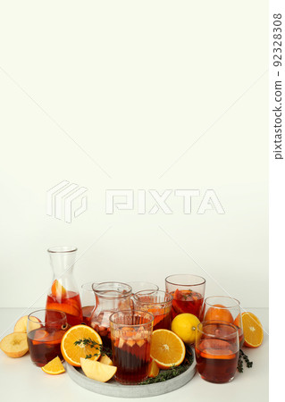 Concept of drink with Sangria, space for text Concept of drink with Sangria, space for text 92328308