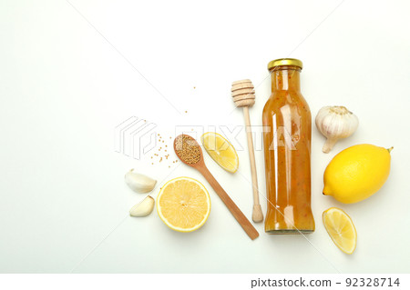 Concept of tasty food with sauce, space for text 92328714