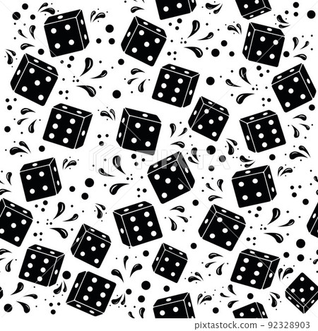 Dice pattern, color vector illustration - Stock Illustration [92328903 ...