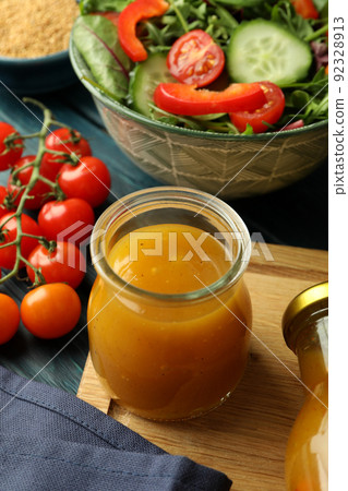 Concept of tasty food with sauce, close up Concept of tasty food with sauce, close up 92328913