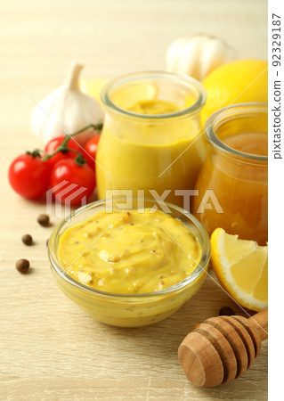Concept of tasty food with sauce, close up Concept of tasty food with sauce, close up 92329187