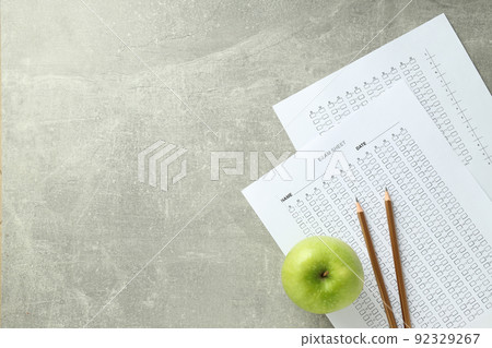 Concept of exams and tests, space for text 92329267