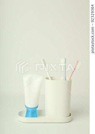 Concept of tooth or oral care, space for text 92329364