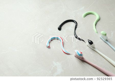 Concept of tooth or oral care, space for text 92329365