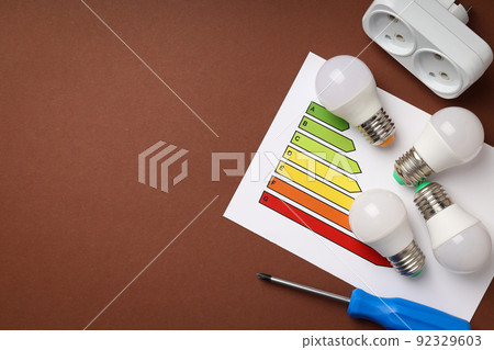 Concept of electrician tools, space for text Concept of electrician tools, space for text 92329603