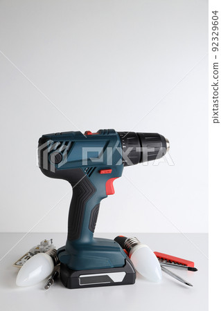 Concept of electrician tools, space for text Concept of electrician tools, space for text 92329604
