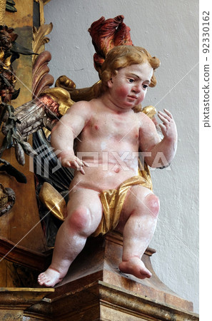 Angel on the altar in the church of Saint Leonard of Noblac in Kotari, Croatia Angel on the altar in the church of Saint Leonard of Noblac in Kotari, Croatia 92330162
