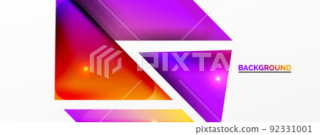 Abstract background. Simple color geometric shapes composition with 3d effect, lights and shadows. Vector Illustration For Wallpaper, Banner, Background, Card, Book Illustration, landing page Abstract background. Simple color geometric shapes composition with 3d effect, lights and shadows. Vector Illustration For Wallpaper, Banner, Background, Card, Book Illustration, landing page 92331001