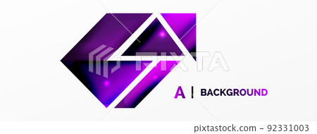 Abstract background. Simple color geometric shapes composition with 3d effect, lights and shadows. Vector Illustration For Wallpaper, Banner, Background, Card, Book Illustration, landing page Abstract background. Simple color geometric shapes composition with 3d effect, lights and shadows. Vector Illustration For Wallpaper, Banner, Background, Card, Book Illustration, landing page 92331003