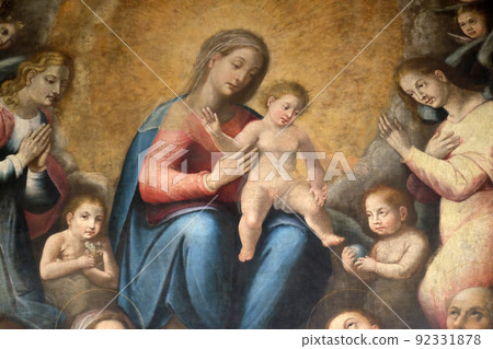 Madonna and Child with Saints in Chapel of Our Lady, Basilica di Sant Andrea delle Fratte, Rome, Italy 92331878