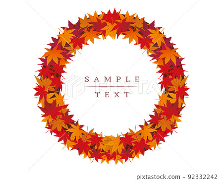 Autumn leaves Japanese style background 92332242