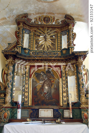 Altar of the Saint Michael in the Church of Saint Michael in Vugrovec, Croatia Altar of the Saint Michael in the Church of Saint Michael in Vugrovec, Croatia 92333147